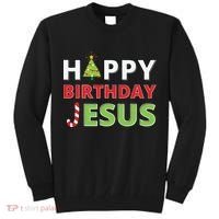 Happy Birthday Jesus Funny Christian Christmas Tall Sweatshirt thumb 0