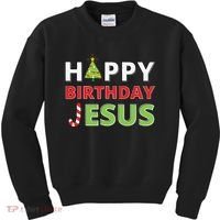 Happy Birthday Jesus Funny Christian Christmas Kids Sweatshirt thumb 0