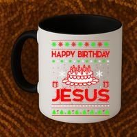 Happy Birthday Jesus Ugly Christmas Coffee Mug thumb 2
