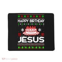 Happy Birthday Jesus Ugly Christmas Mousepad thumb 0