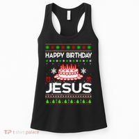 Happy Birthday Jesus Ugly Christmas Women's Tank Top thumb 0