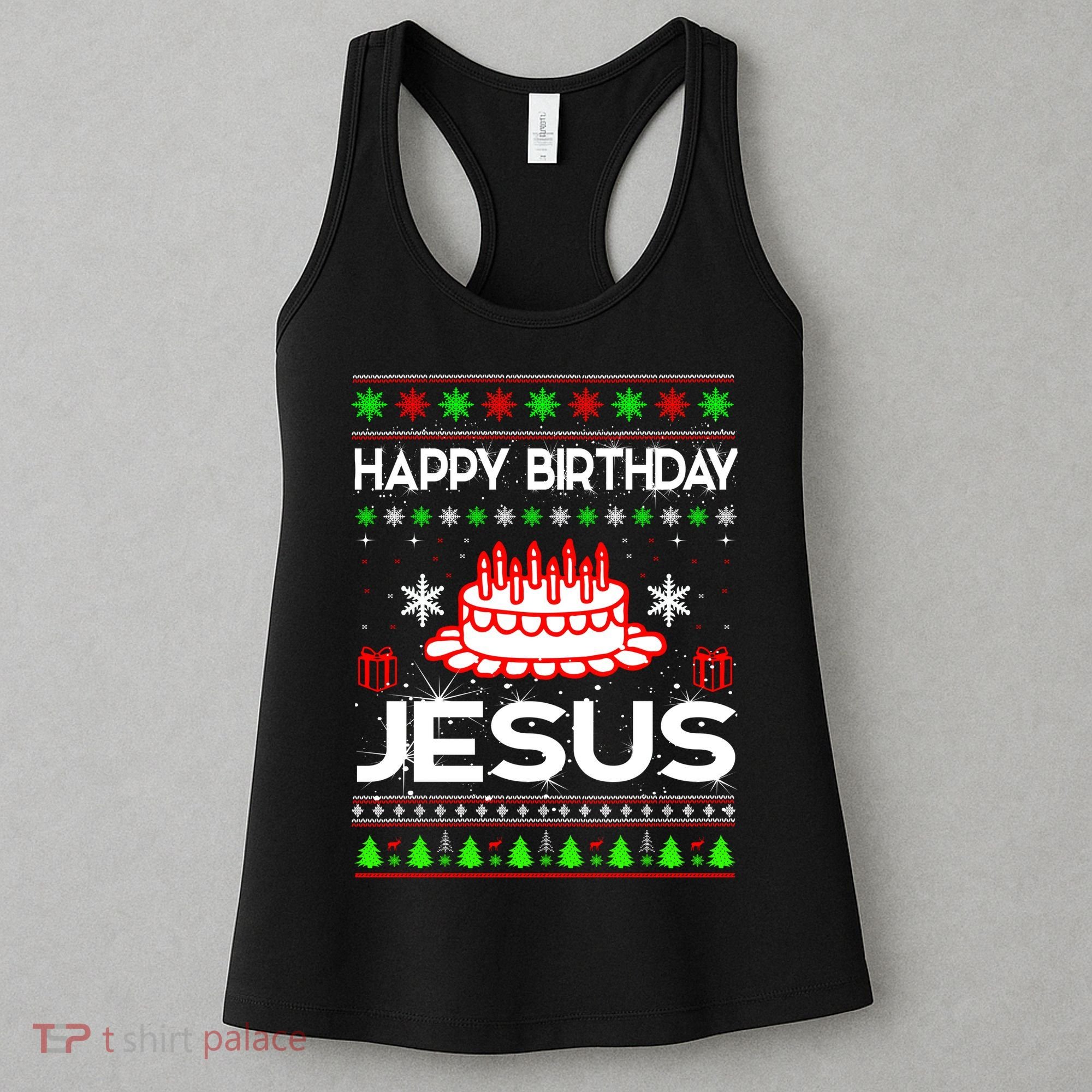 Happy Birthday Jesus Ugly Christmas Women's Tank Top