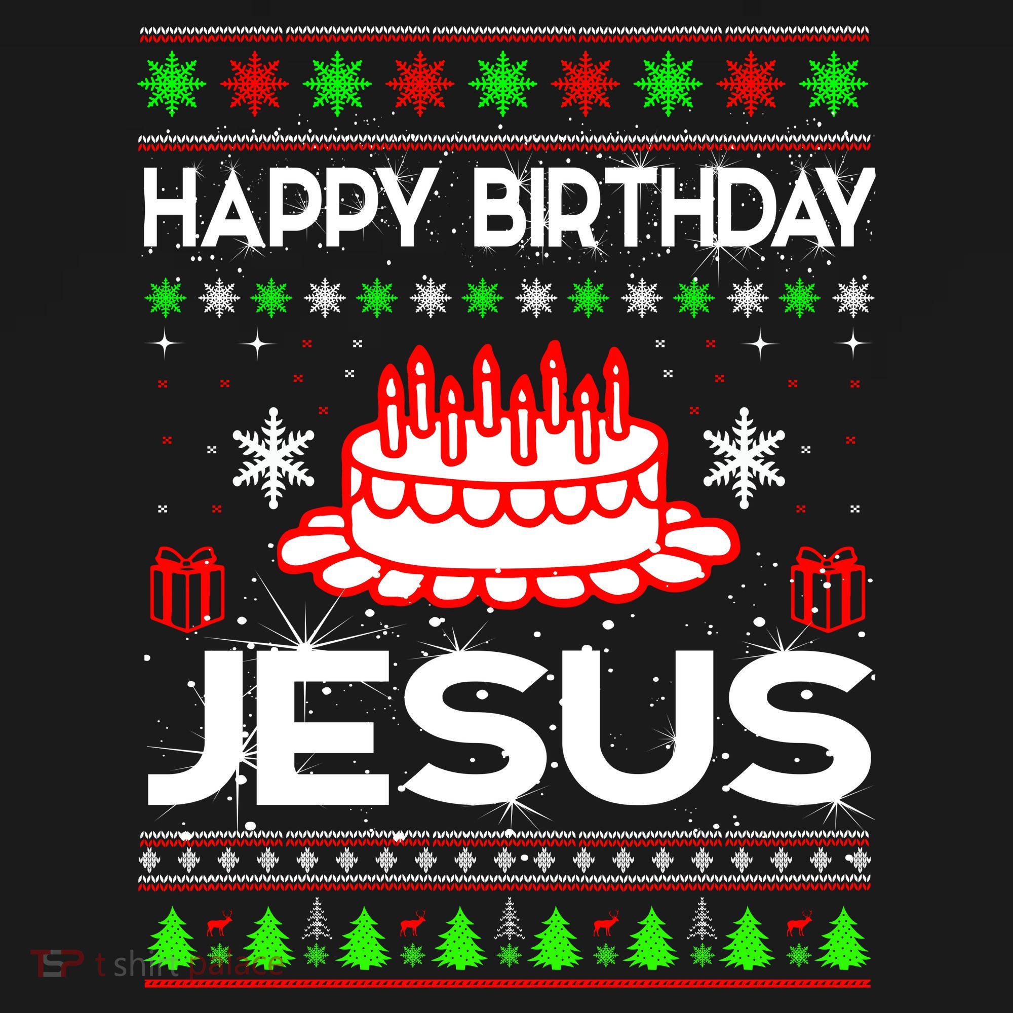 Happy Birthday Jesus Ugly Christmas Women's Tank Top