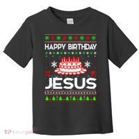 Happy Birthday Jesus Ugly Christmas Toddler T-Shirt thumb 0
