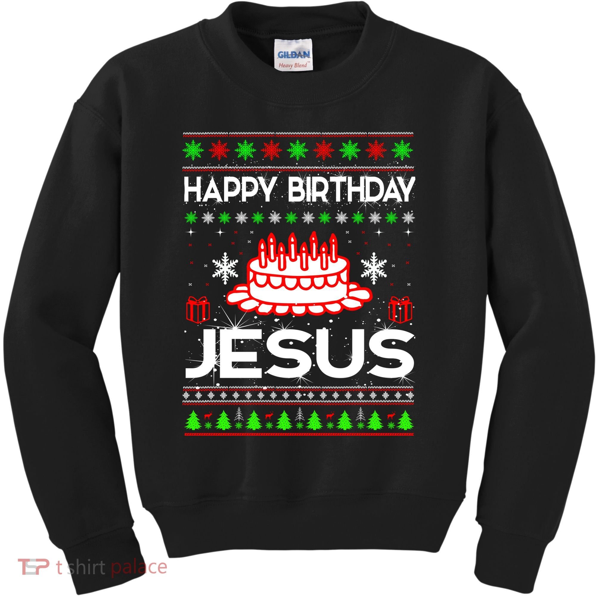 Happy Birthday Jesus Ugly Christmas Kids Sweatshirt