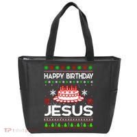 Happy Birthday Jesus Ugly Christmas Tote Bag thumb 0