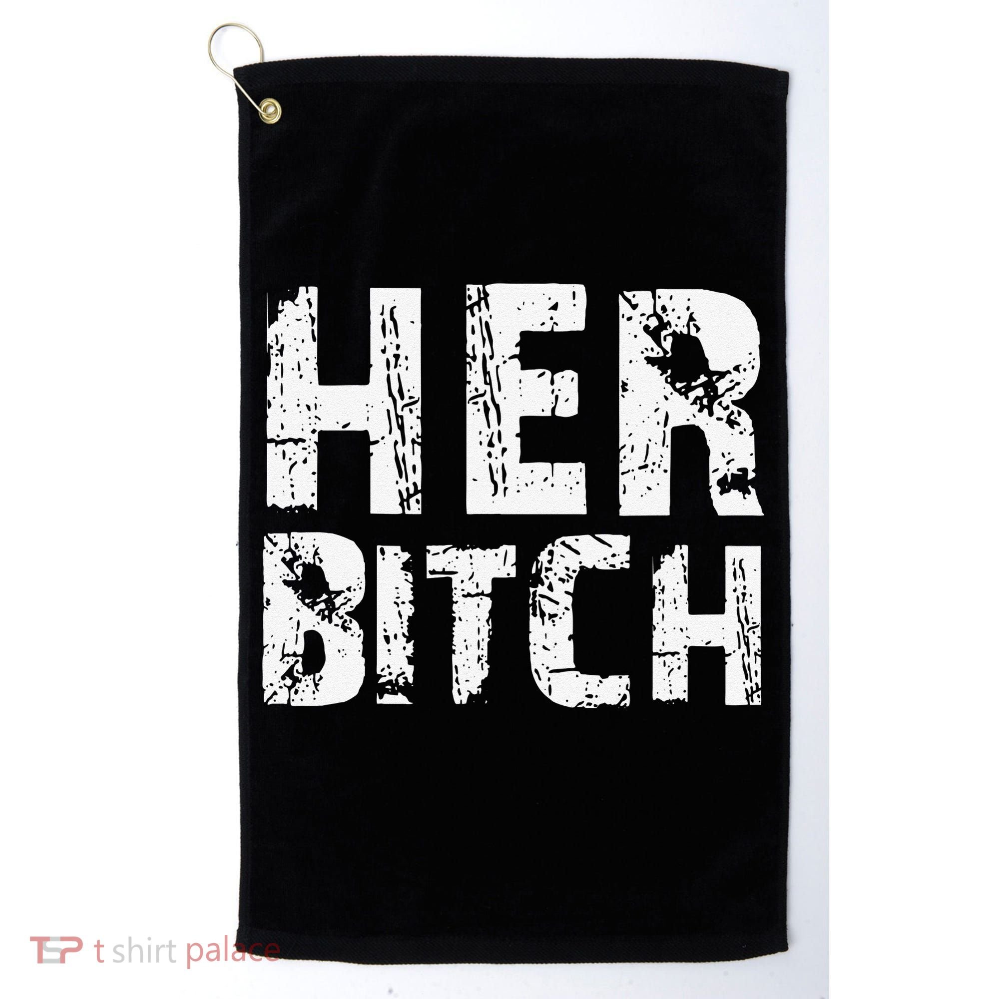 HER BITCH Kinky Couples Outfit FemDom Master Slave Golf Towel