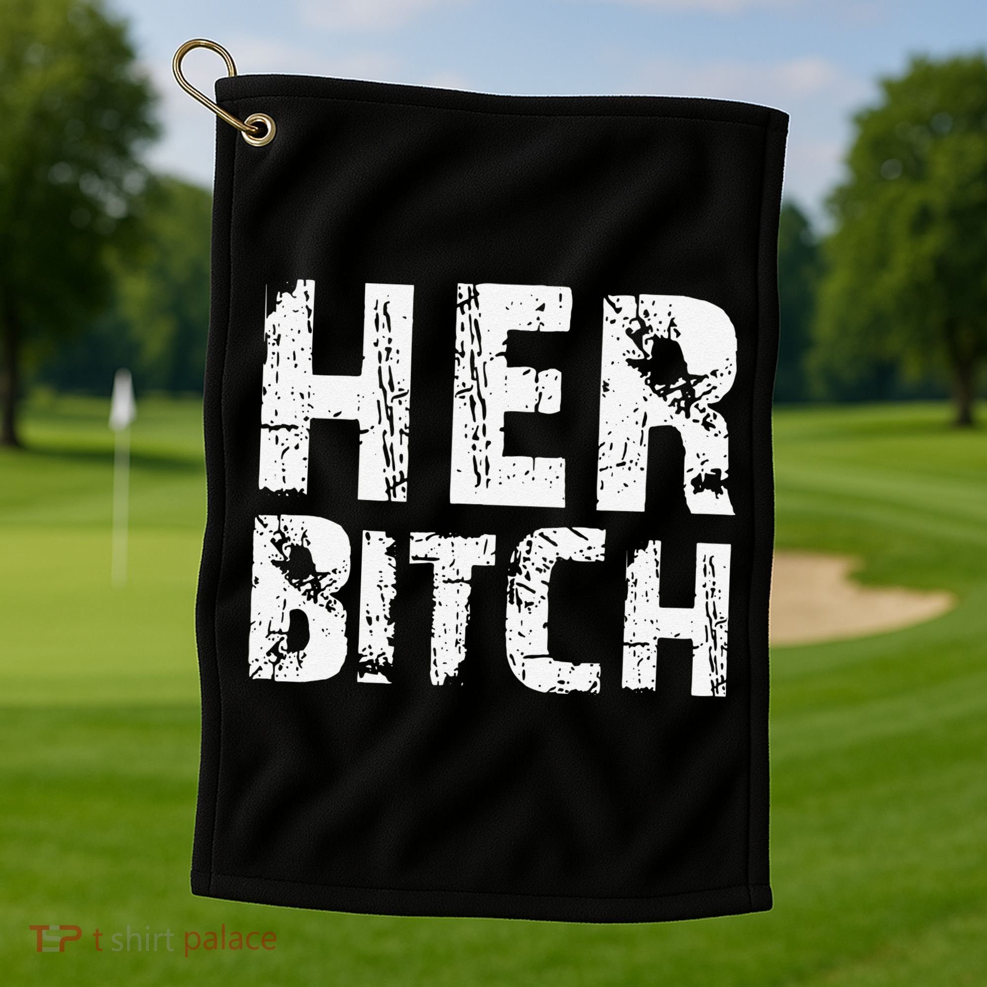 HER BITCH Kinky Couples Outfit FemDom Master Slave Golf Towel