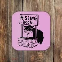 Hissing Booth Kitten Kitty Cat Furmom Furdad Coaster thumb 0