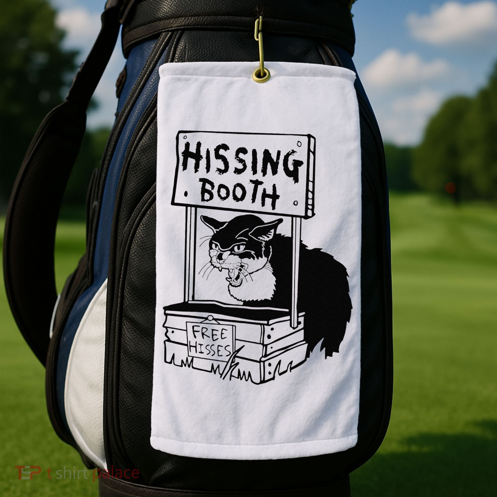 Hissing Booth Kitten Kitty Cat Furmom Furdad Golf Towel