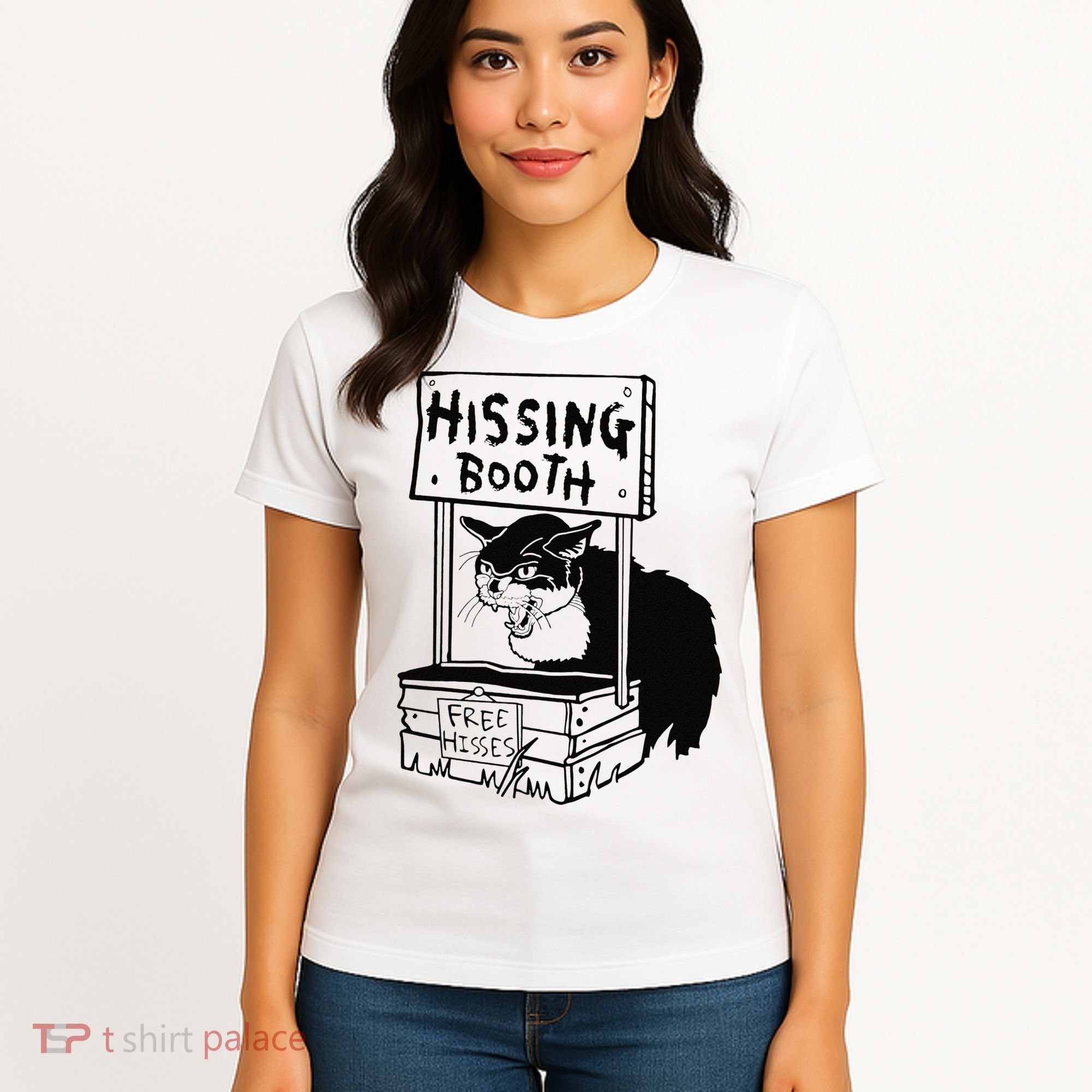 Hissing Booth Kitten Kitty Cat Furmom Furdad Women's T-Shirt