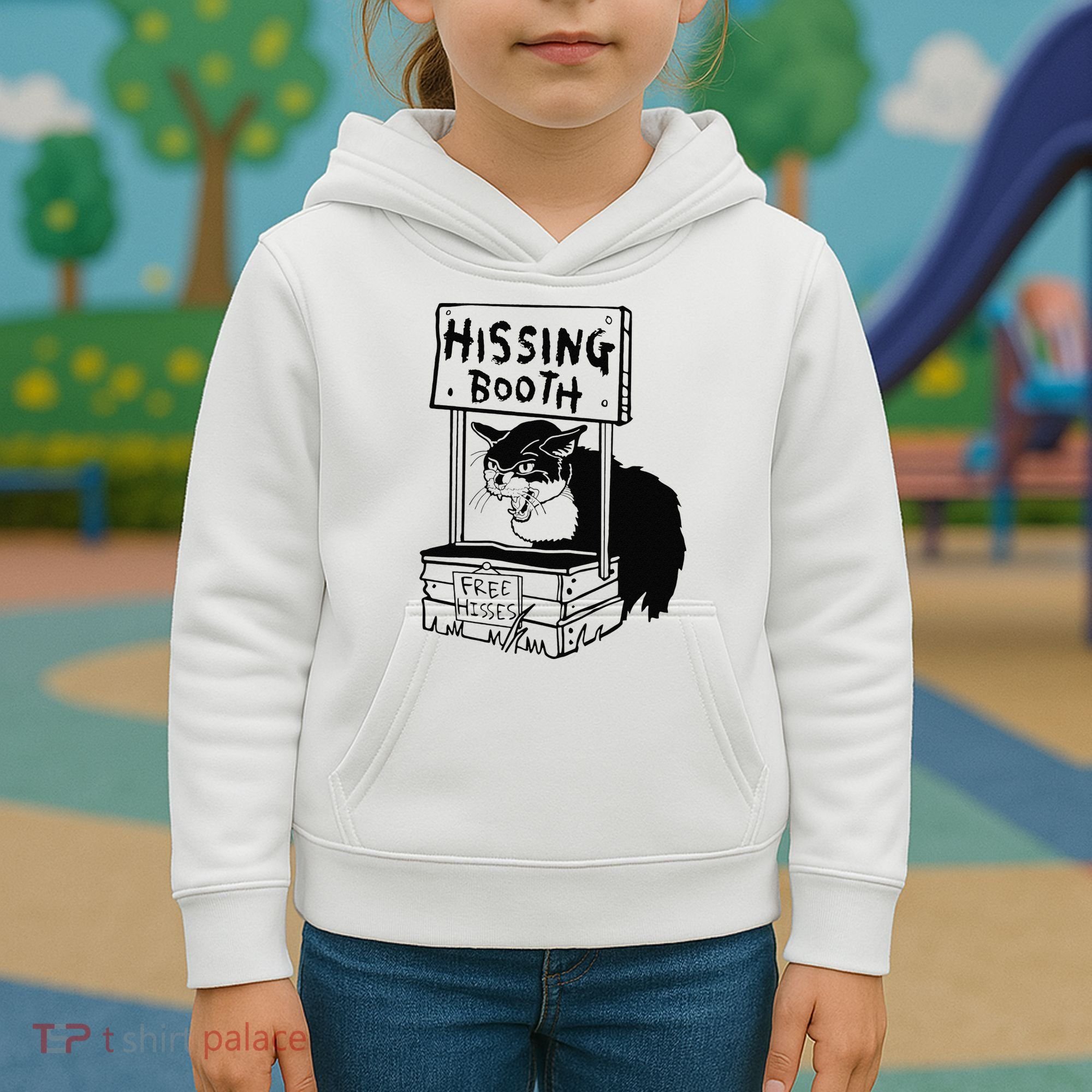 Hissing Booth Kitten Kitty Cat Furmom Furdad Kids Hoodie
