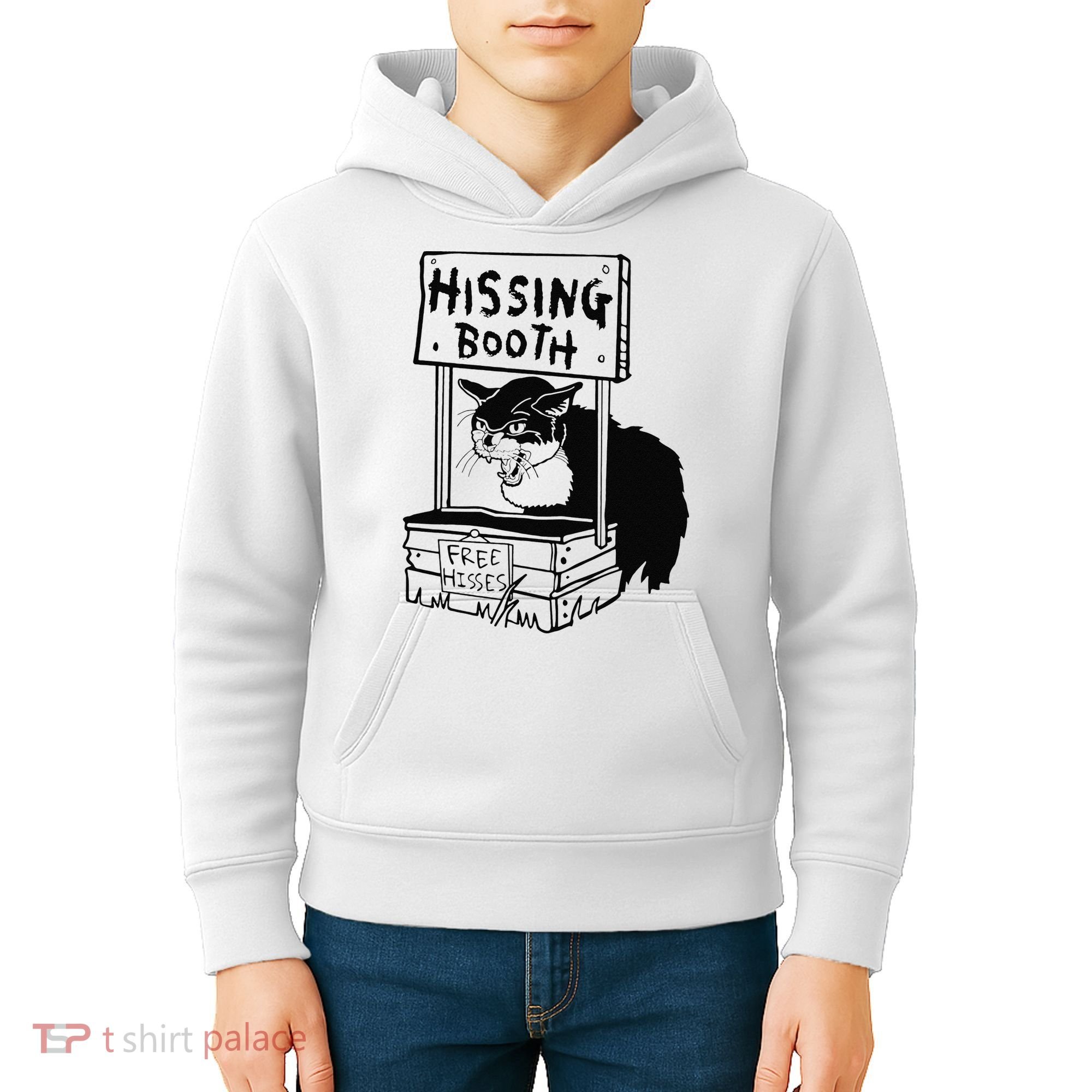 Hissing Booth Kitten Kitty Cat Furmom Furdad Kids Hoodie