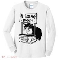 Hissing Booth Kitten Kitty Cat Furmom Furdad Kids Long Sleeve Shirt thumb 0