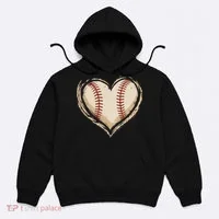 Heart Baseball Love Hoodie thumb 0