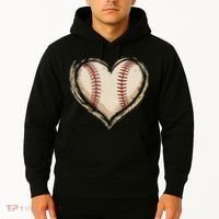 Heart Baseball Love Hoodie thumb 2
