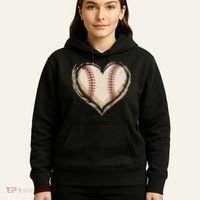 Heart Baseball Love Hoodie thumb 5