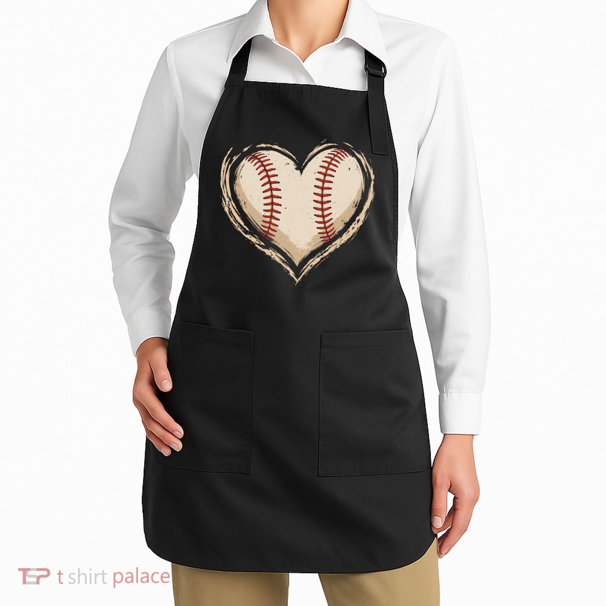 Heart Baseball Love Apron