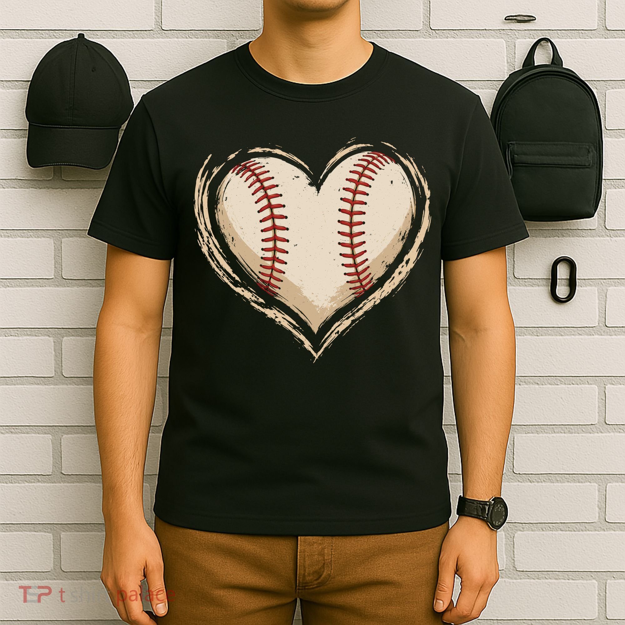 Heart Baseball Love T-Shirt