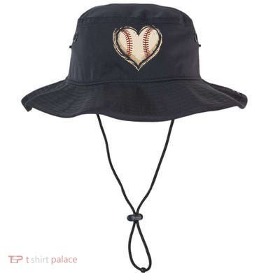 Heart Baseball Love Bucket Hat