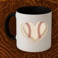 Heart Baseball Love Coffee Mug thumb 2