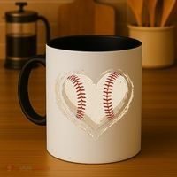 Heart Baseball Love Coffee Mug thumb 4