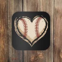 Heart Baseball Love Coaster thumb 0