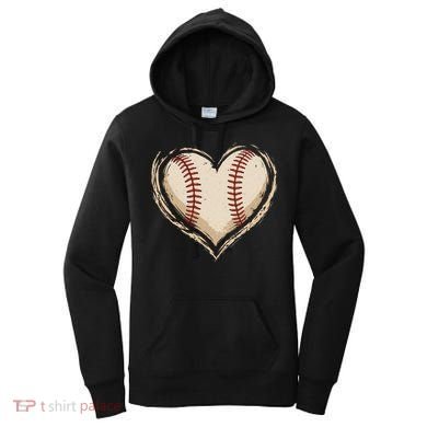 Heart Baseball Love Women's Hoodie