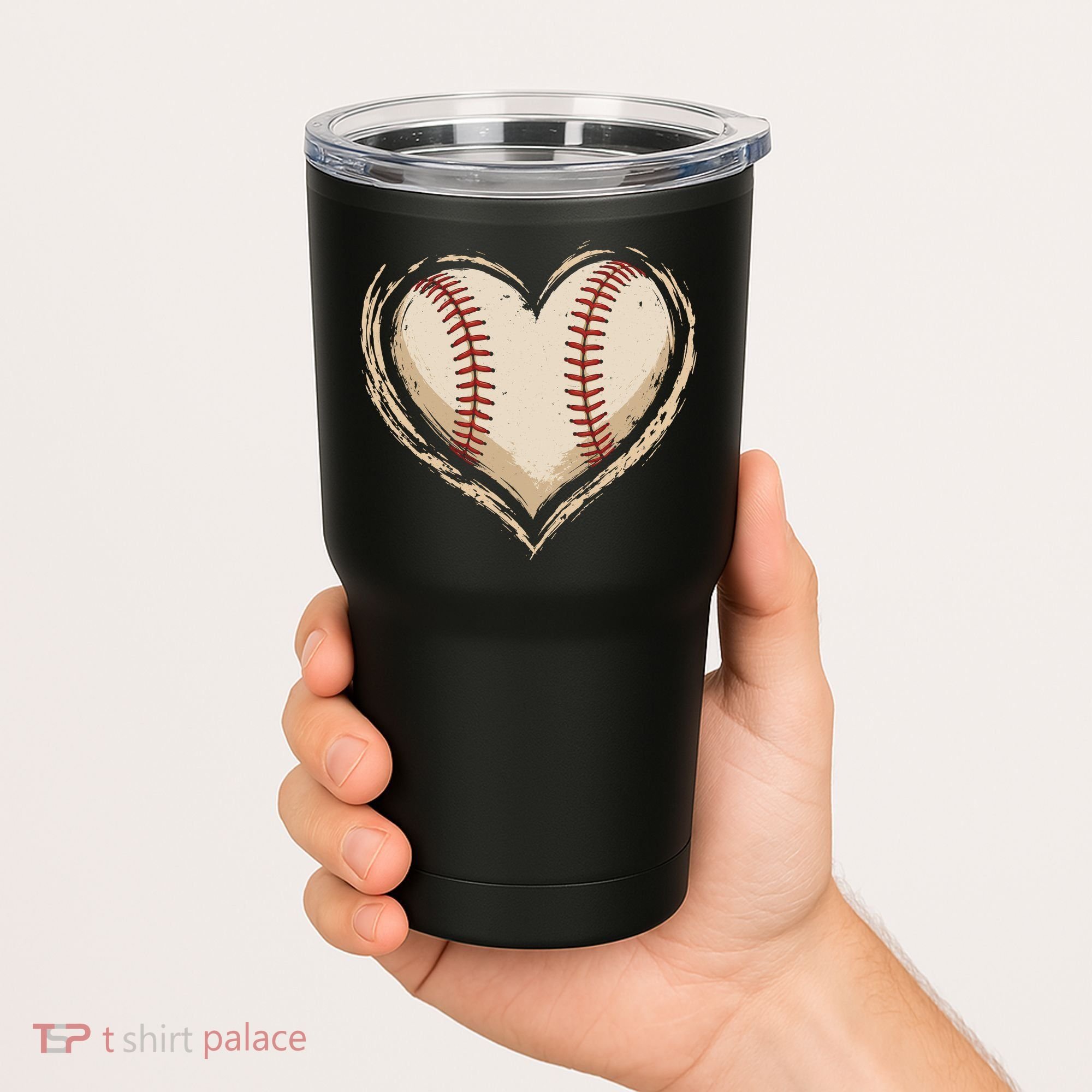 Heart Baseball Love Tumbler