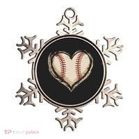 Heart Baseball Love Ornament thumb 0