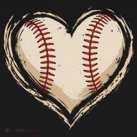 Heart Baseball Love Ornament thumb 1