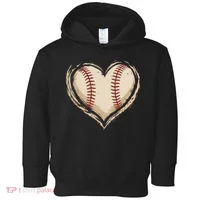 Heart Baseball Love Toddler Hoodie thumb 0