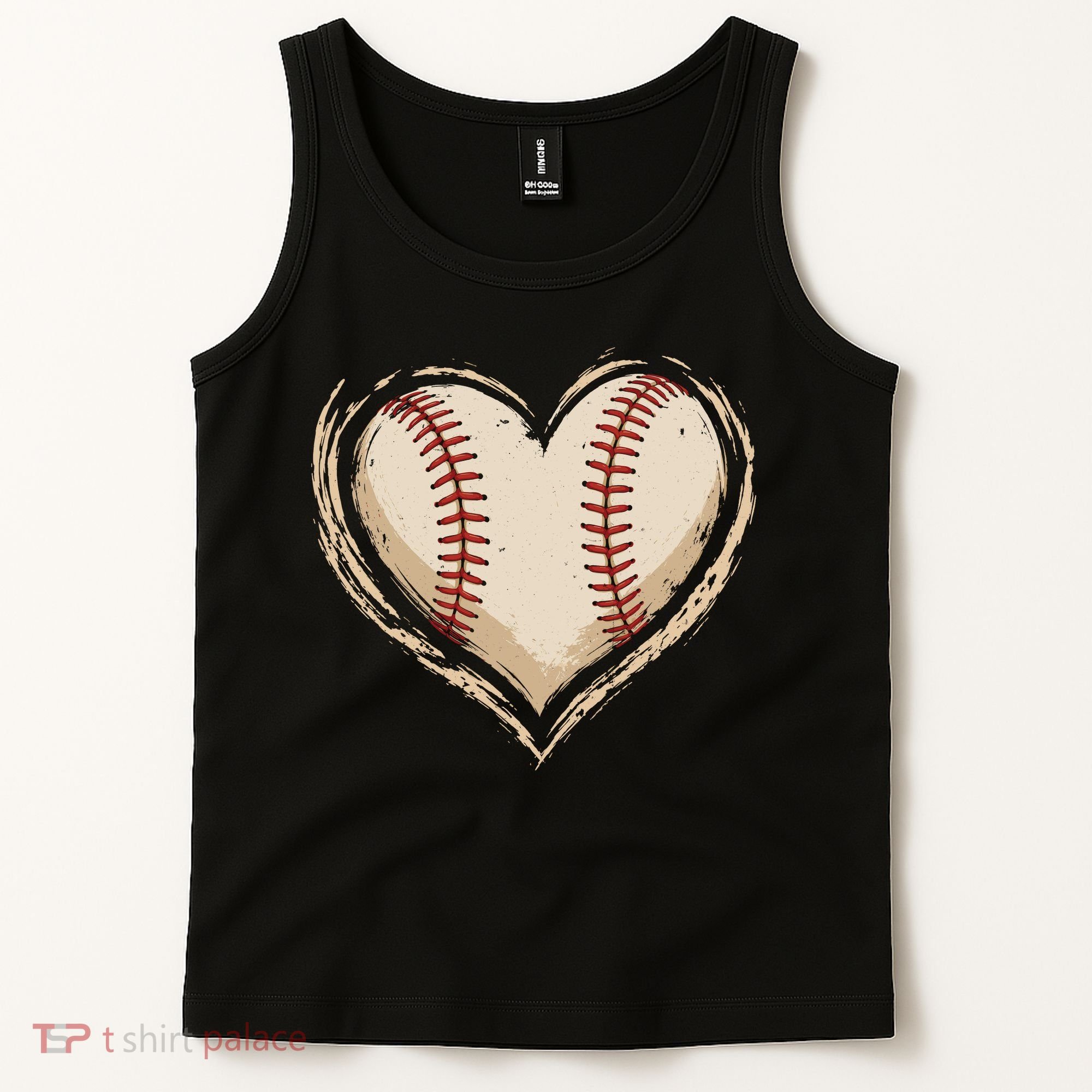 Heart Baseball Love Tank Top