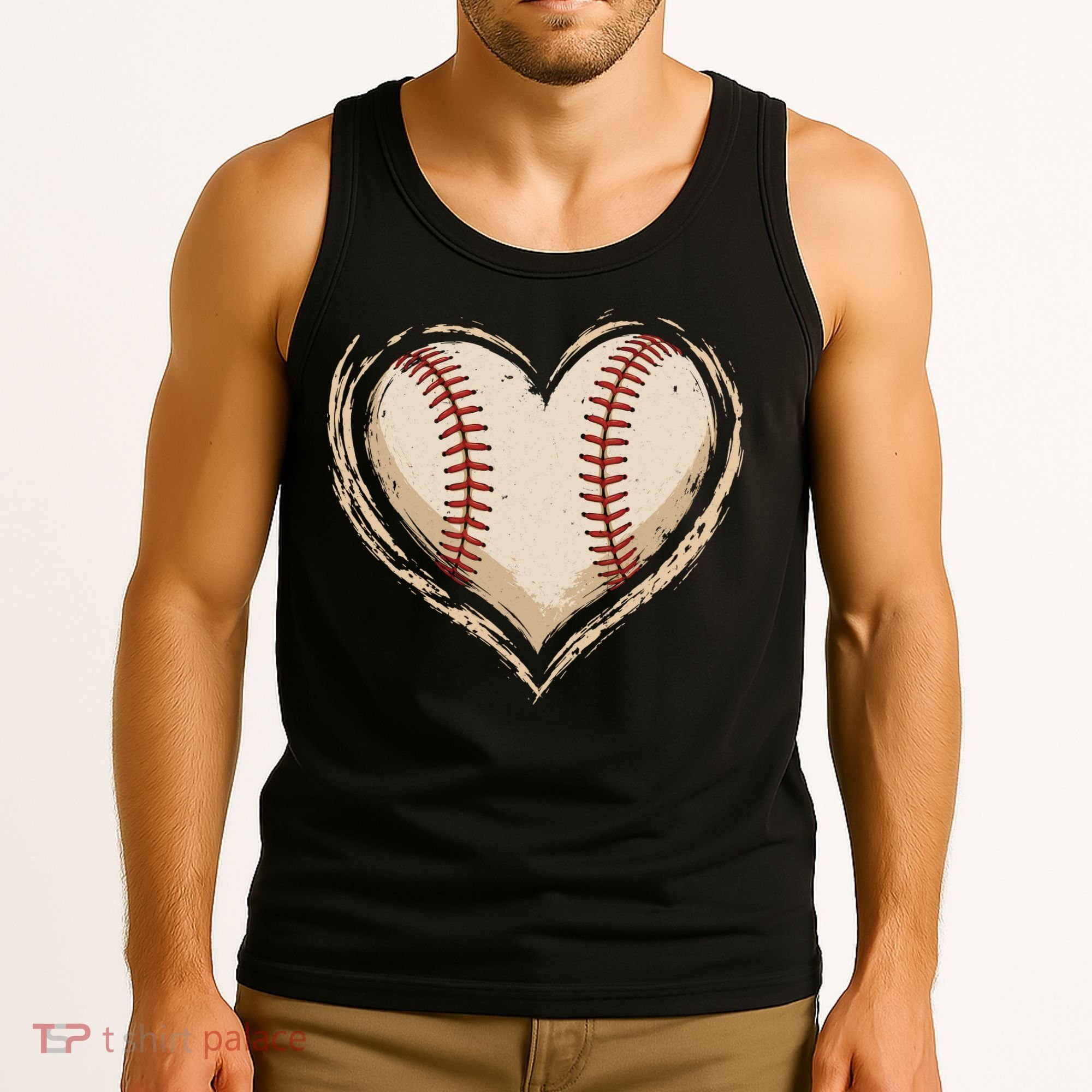 Heart Baseball Love Tank Top