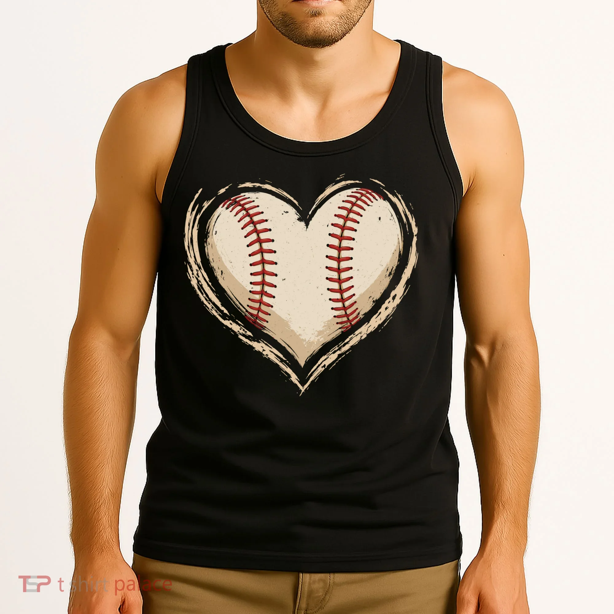 Heart Baseball Love Tank Top