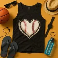 Heart Baseball Love Tank Top thumb 4