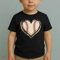 Heart Baseball Love Toddler T-Shirt thumb 2