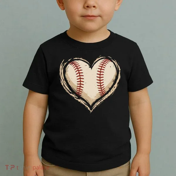 Heart Baseball Love Toddler T-Shirt