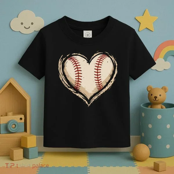 Heart Baseball Love Toddler T-Shirt