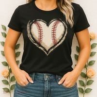 Heart Baseball Love Women's T-Shirt thumb 2
