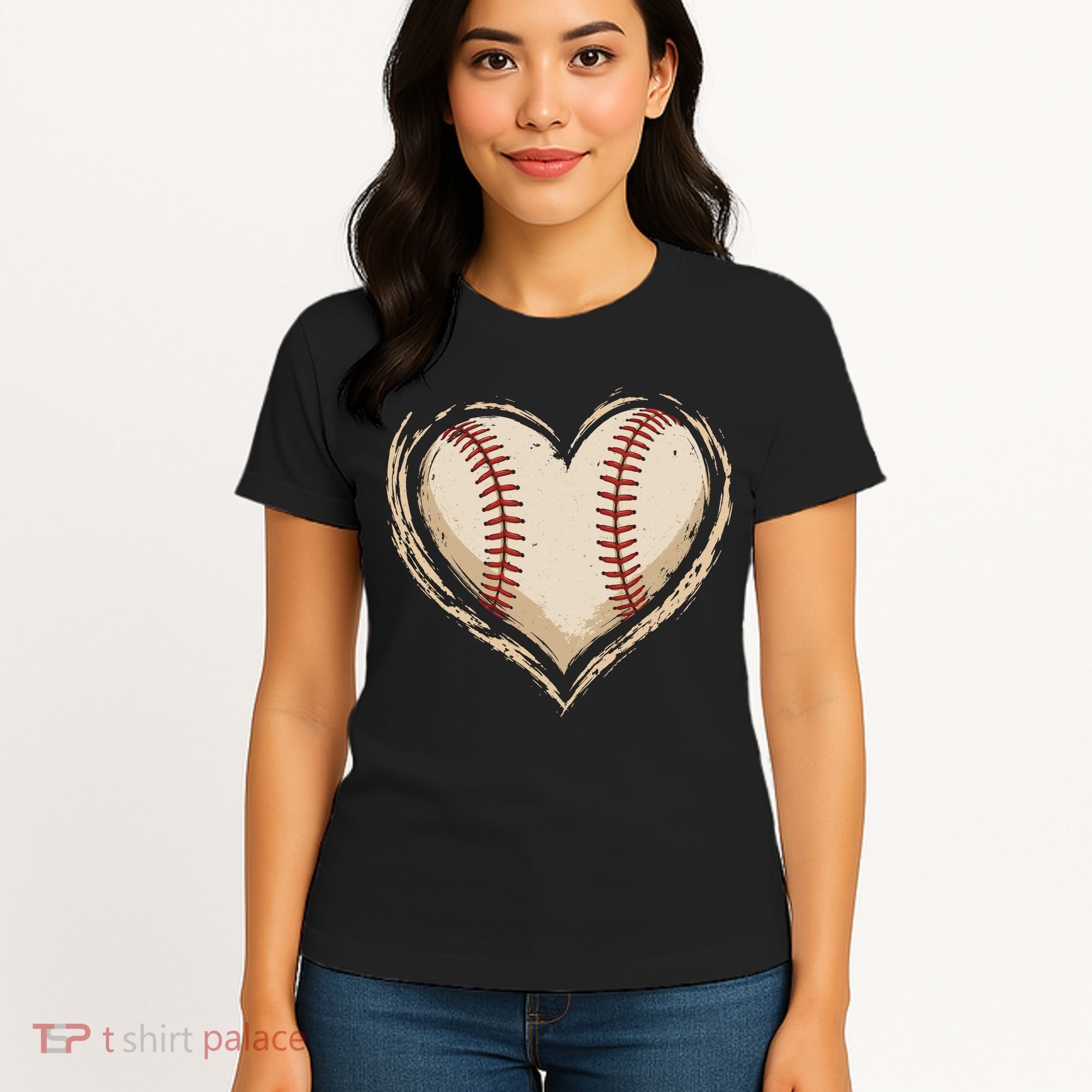 Heart Baseball Love Women's T-Shirt