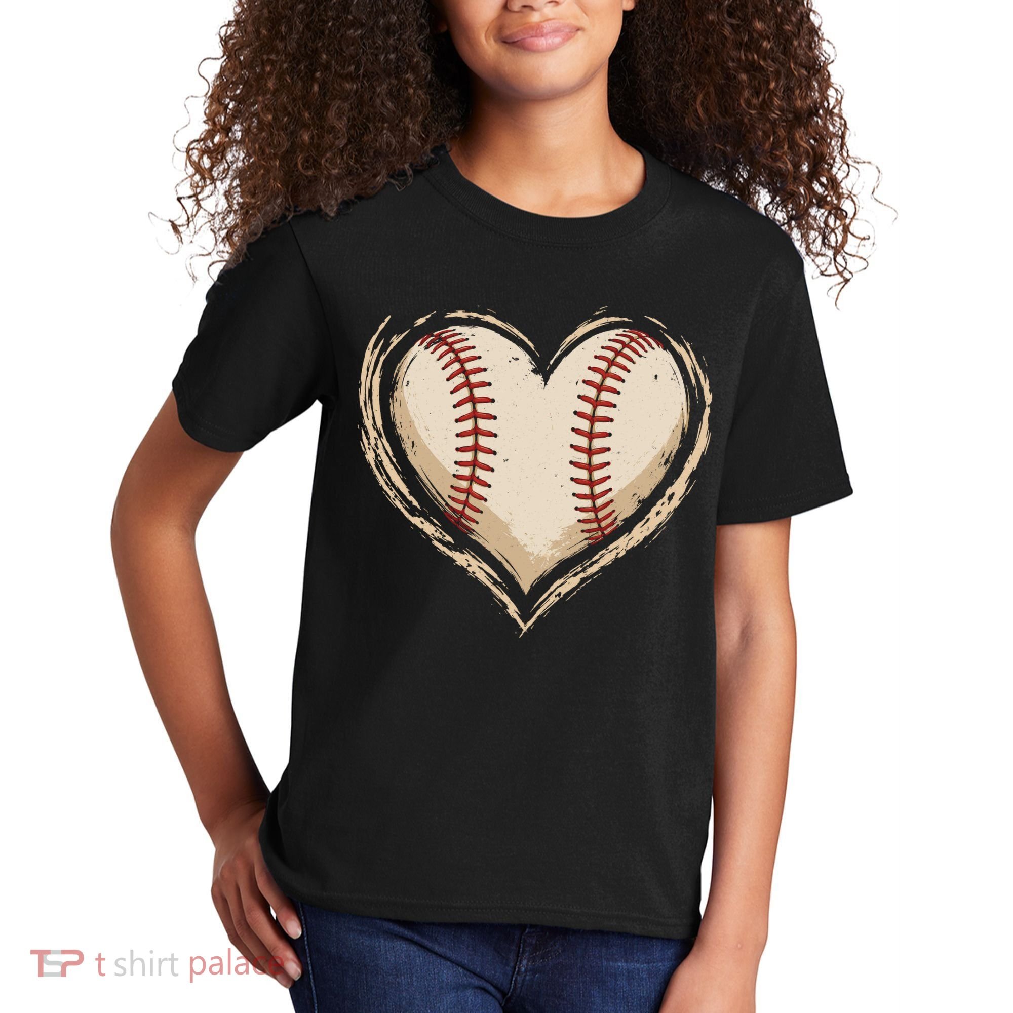 Heart Baseball Love Kids T-Shirt