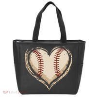 Heart Baseball Love Tote Bag thumb 0