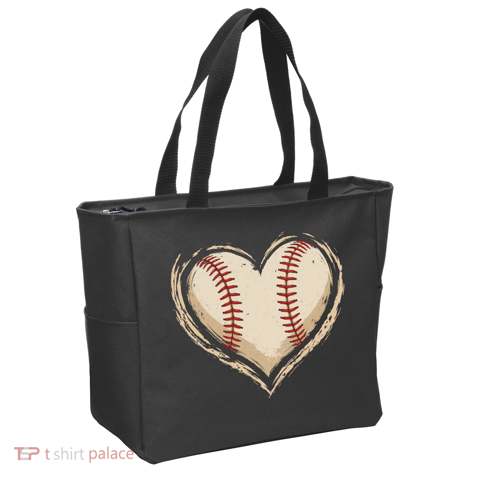 Heart Baseball Love Tote Bag