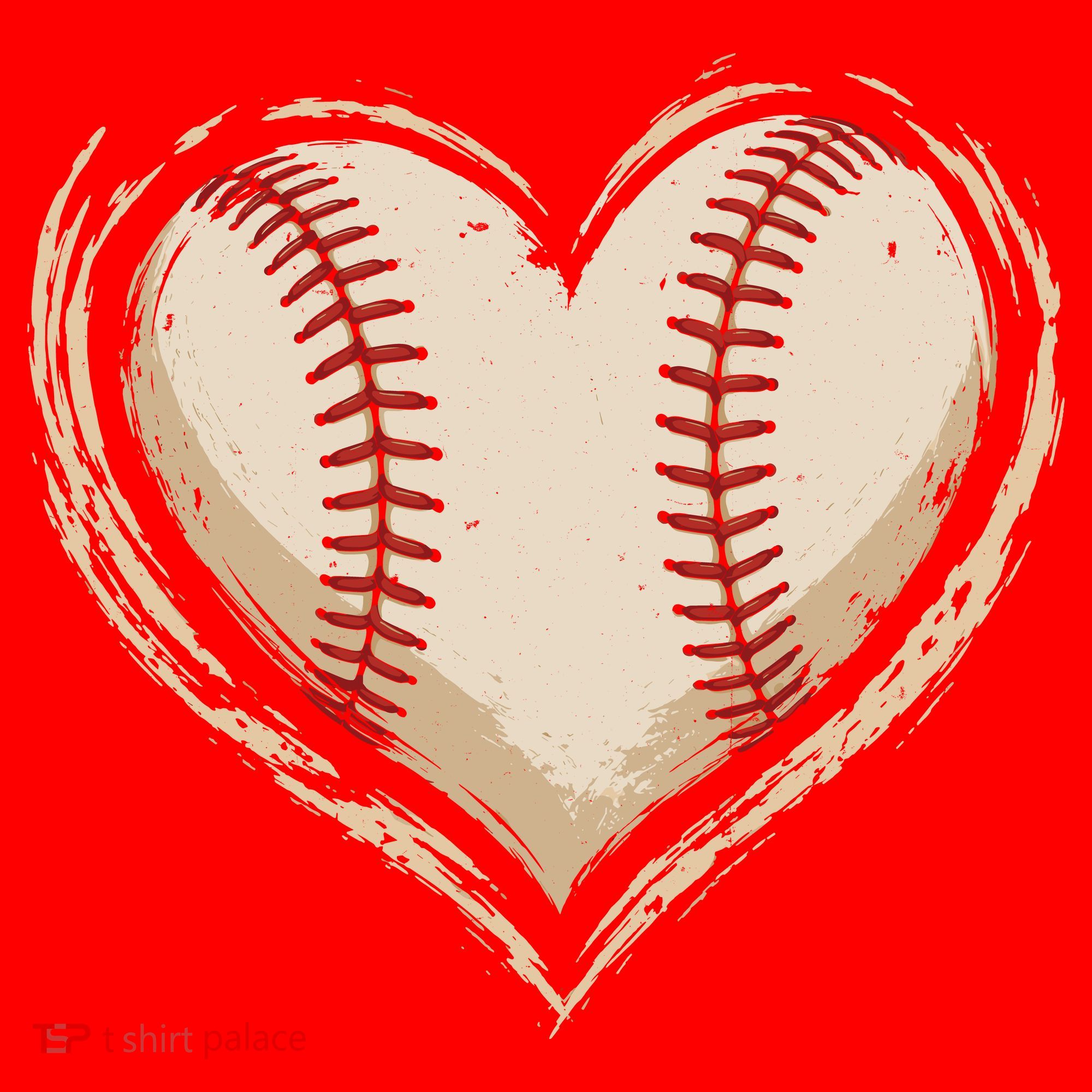 Heart Baseball Love Santa Hat