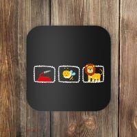 Hose Bee Lion Funny Hoes Be Lying Pun Intended Coaster thumb 0