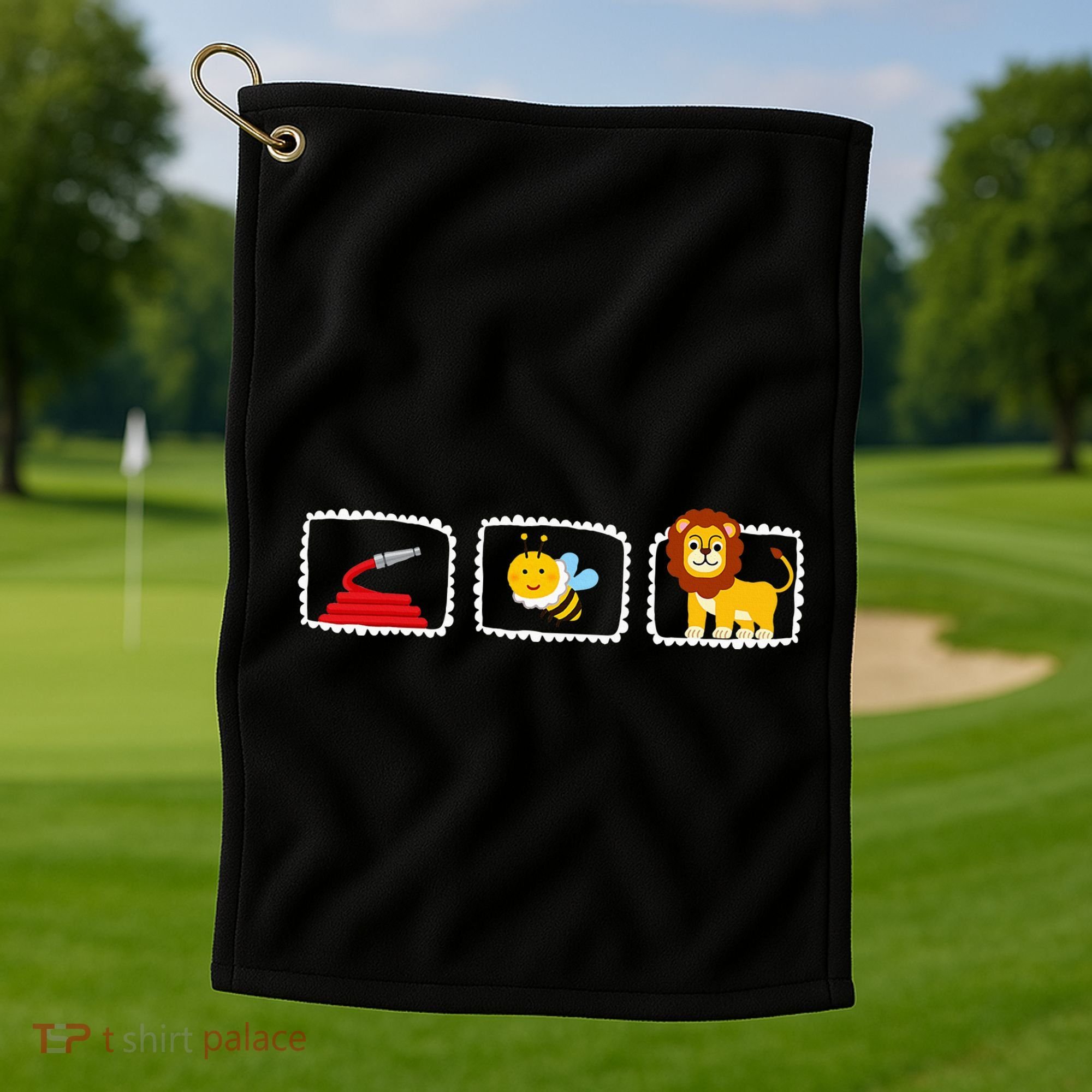 Hose Bee Lion Funny Hoes Be Lying Pun Intended Golf Towel