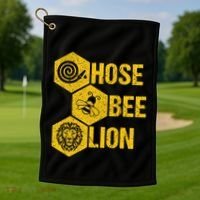 Hose Bee Lion Icons Funny Hoes Be Lying Pun Intended Golf Towel thumb 1