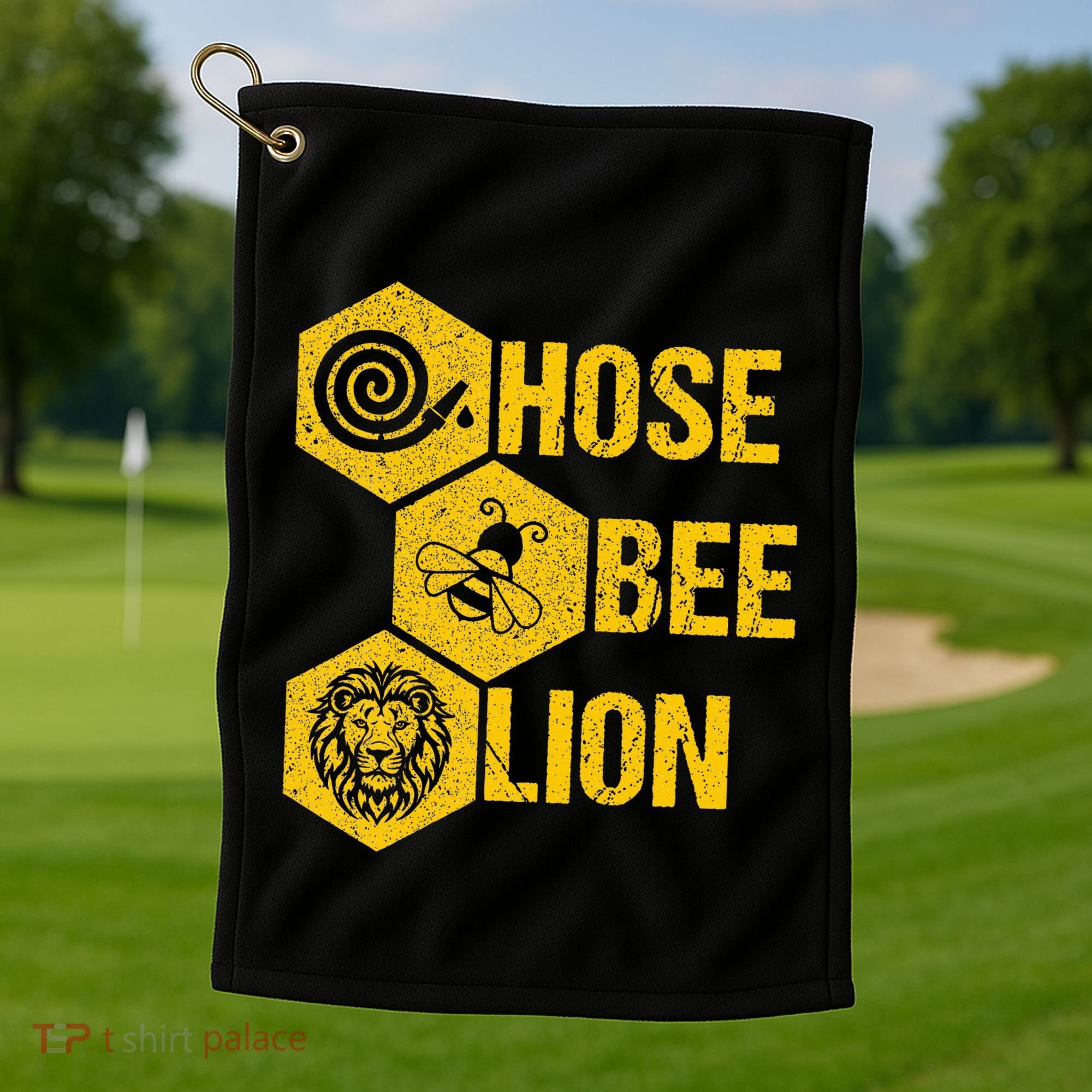 Hose Bee Lion Icons Funny Hoes Be Lying Pun Intended Golf Towel