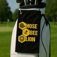 Hose Bee Lion Icons Funny Hoes Be Lying Pun Intended Golf Towel thumb 2